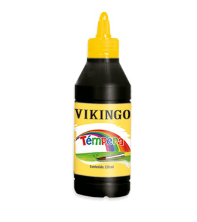 VIKINGO TEMPERA 250ML NEGRO CON DISPENSADOR