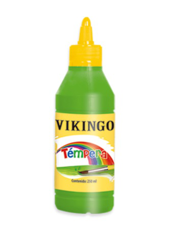 VIKINGO TEMPERA 250ML VERDE CON DISPENSADOR