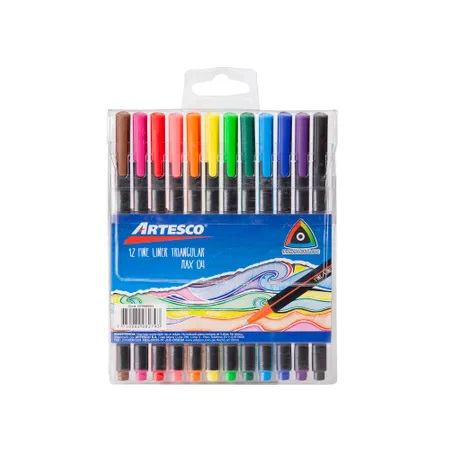 ARTESCO FINE LINER TRIANG ESTUCHE X12