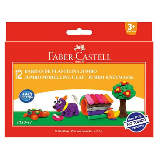 FABER CASTELL PLASTILINA JUMBO XL TRIANGULAR CJA X12