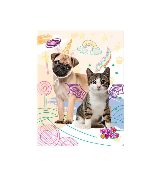 COLLEGE CUADERNO A4 CUADRI PETS 80H 