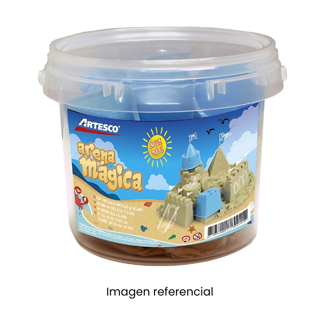 ARTESCO ARENA MAGICA BALDE 500GR + 6 MOLDES