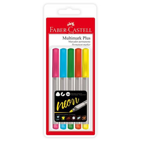 FABER CASTELL PLUMON MULTIMARK PLUS X5 NEON