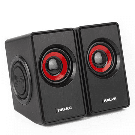 HALION PARLANTE 2.0 GAMER USB HA-S225 NEGRO/ROJO