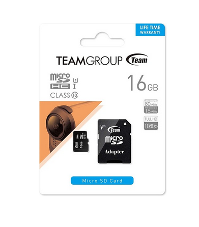 TEAMGROUP MEMORIA SD 16GB CL.10 U1 + ADAPTADOR