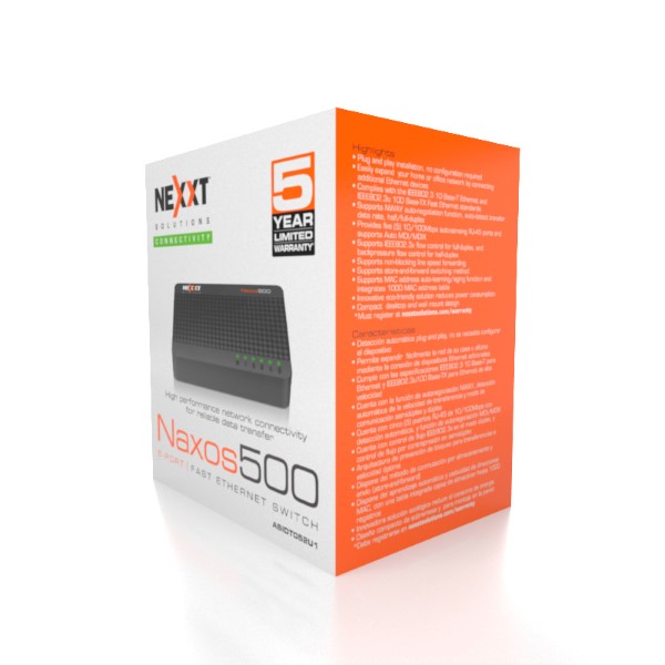 NEXXT SWITCH NAXOS500 05 PUERTOS 10/100MBPS