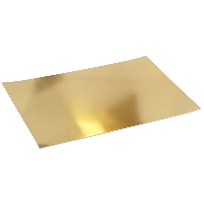 CARTULINA METALICA ESPEJO DORADA 65x47CM APROX