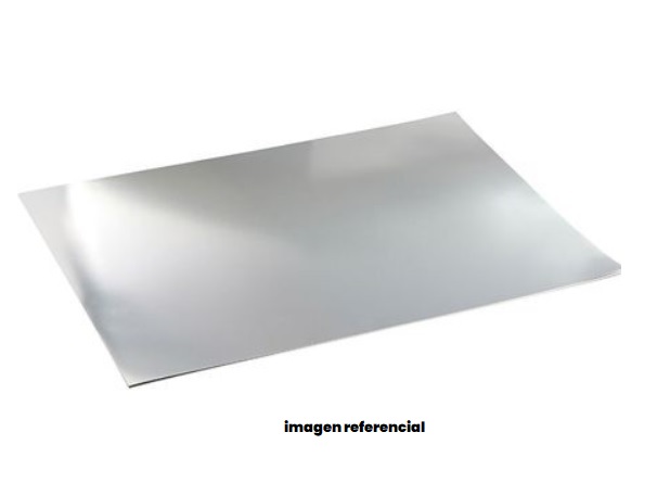 CARTULINA METALICA ESPEJO PLATEADO 65x47CM APROX