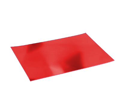 CARTULINA METALICA ESPEJO ROJO 65x47CM APROX