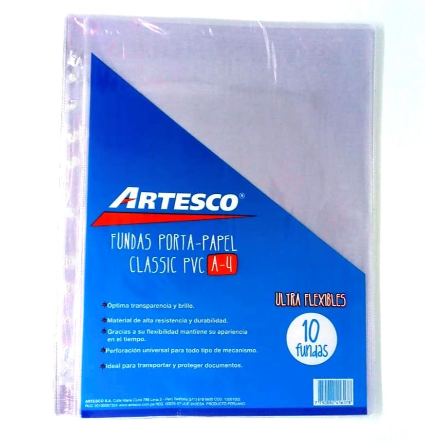 ARTESCO MICA PORTAPAPEL A4 PQTX10