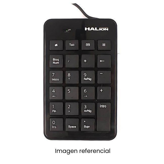 HALION TECLADO NUMERICO  K-119 USB NEGRO