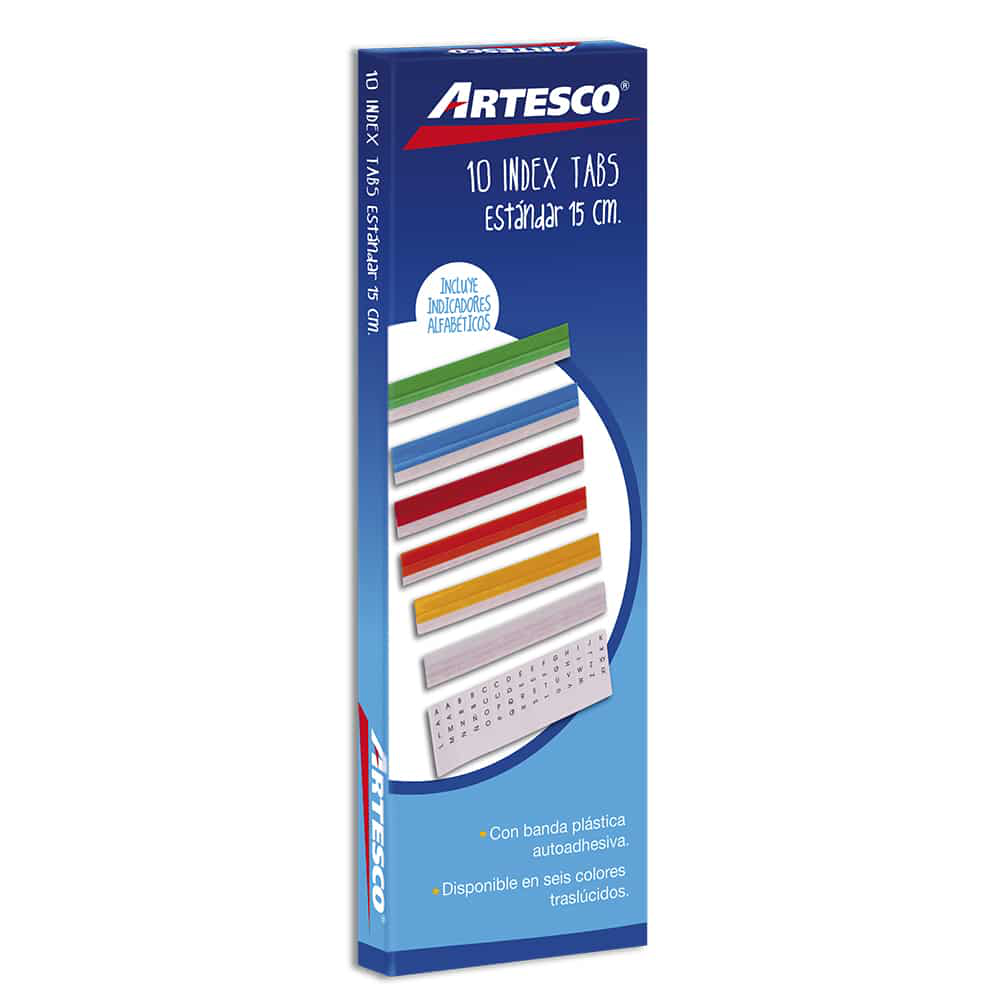 ARTESCO INDEX TABS STAND 3/8 15CM COLORES