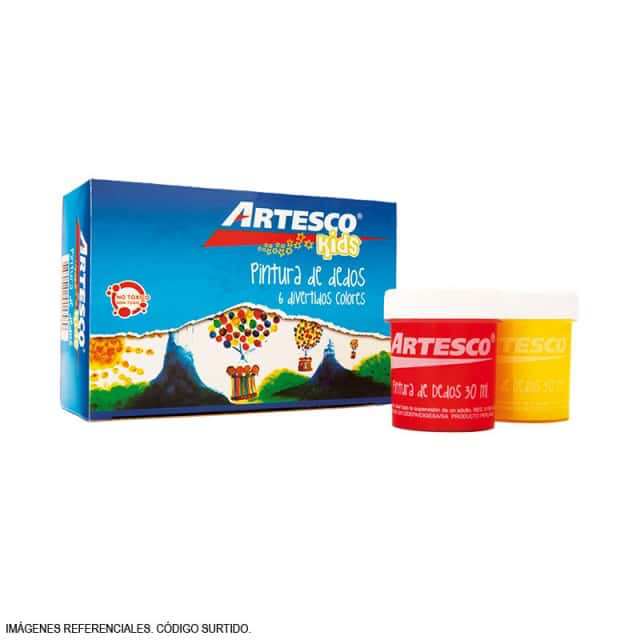 ARTESCO PINTURA PARA DEDOS 30ML X6