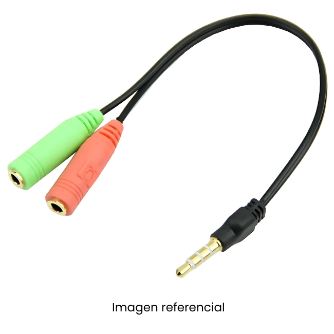 ADAPTADOR AUDIO 2 HEMBRAS A 1 JACK MACHO OPP