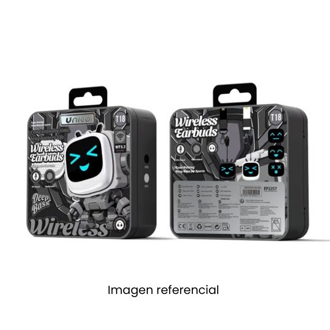 EWTTO AUDIFONOS BLUETOOTH ET-A4224BW IN-EAR USB-C MICROFONO ESTUCHE 