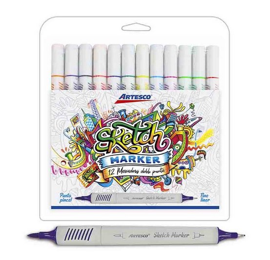 ARTESCO MARCADORES SKETCH ESTUCHE X12