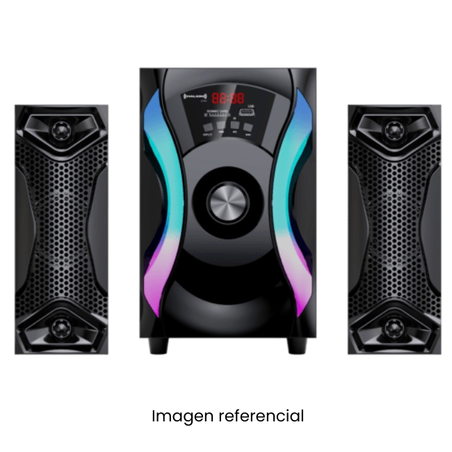 HALION PARLANTE HA-F51 COBRA 2.1 120W 5PULG+2X3PULG USB SD BT FM RCA RGB CONTROL PANTALLA