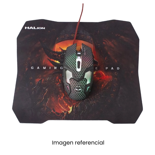 HALION MOUSE GAMER + PAD SHERMAN HA-923P