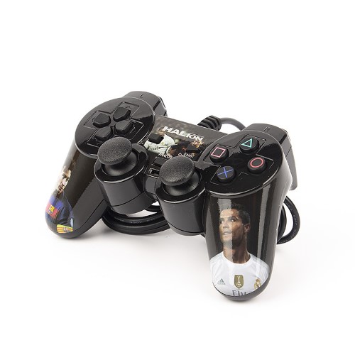 HALION GAMEPAD MANDO CABLEADO USB HA-2009 FUTBOL VIBRADOR GAMER
