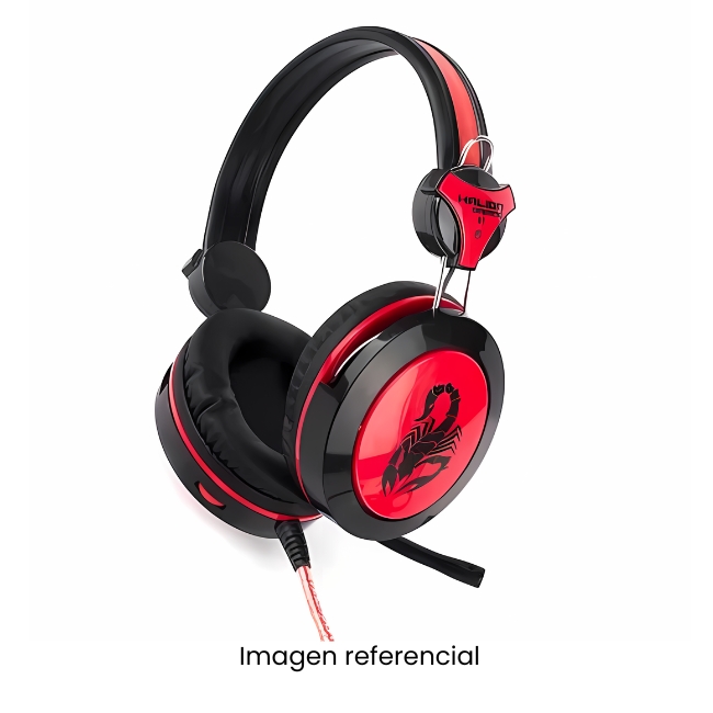 HALION AUDIFONO GAMER S1 SCORPION NEGRO/ROJO