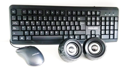 HALION KIT TECLADO + MOUSE + PARLANTE 3W HA-KIT45