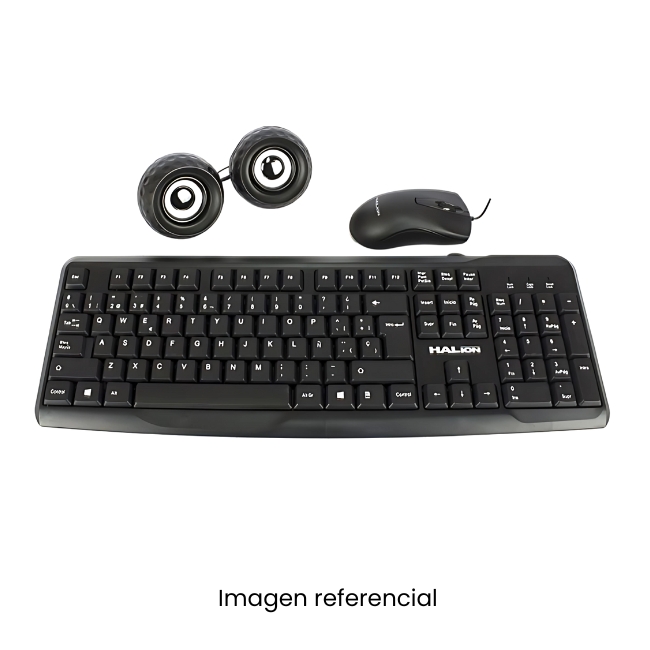 HALION KIT TECLADO + MOUSE + PARLANTE 3W HA-KIT45