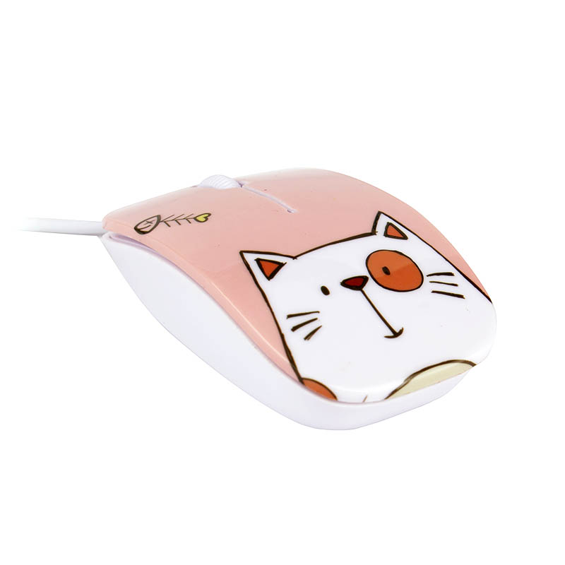 HALION MOUSE HA-M853 DISEÑO GATITO BLANCO