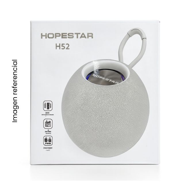 HOPESTAR PARLANTE H52 BLUETOOTH 5W IPX6 RECARGABLE USB AUX TF BLANCO/NEGRO