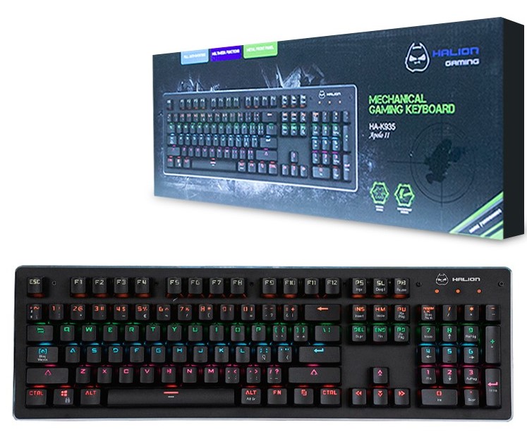 HALION TECLADO MECANICO GAMER APOLO II HA-K935 LED