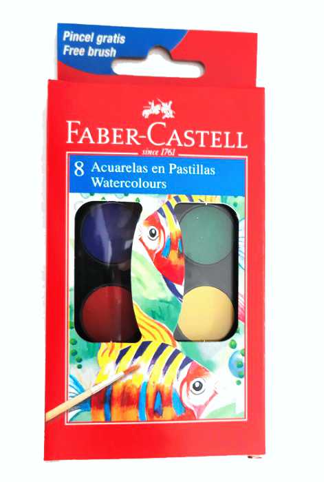 FABER CASTELL ACUARELA X8 24MM 125008