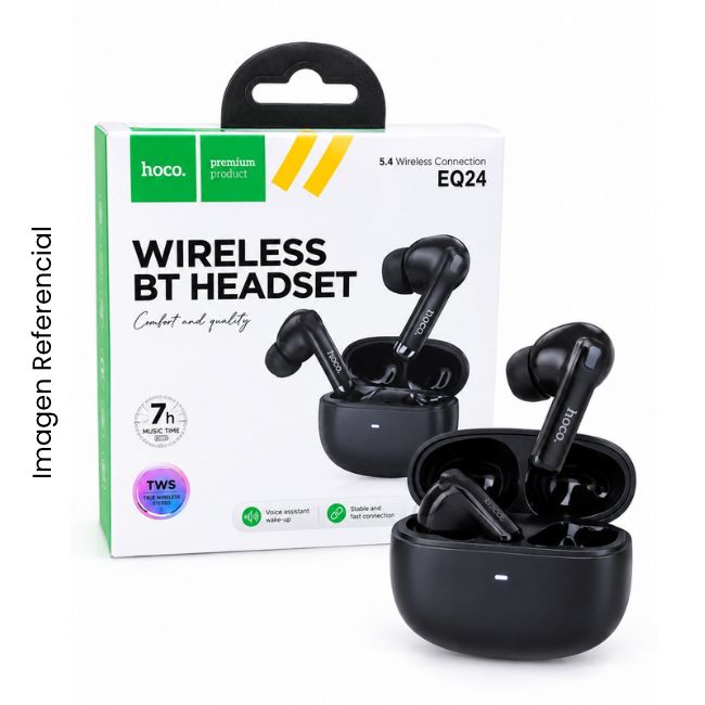 HOCO AUDIFONO EQ24 INALAMBRICO BLUETOOTH5.4 8MM 28HR TIPO-C 