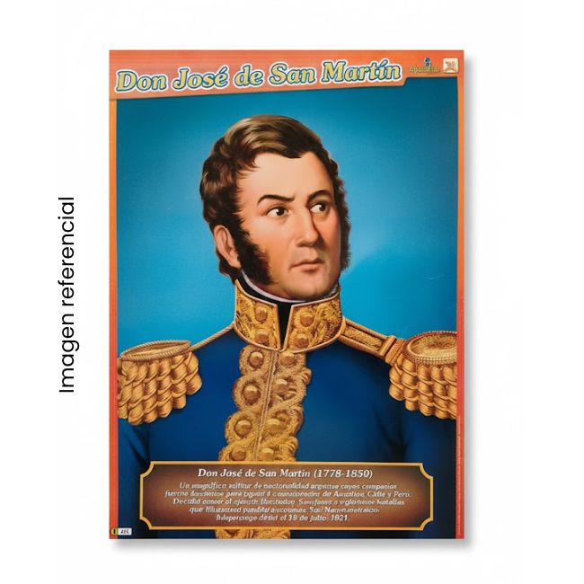 LAMINA 50X70 HEROES NACIONALES DEL PERU