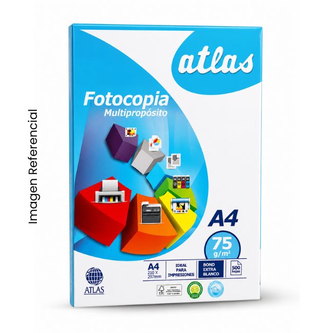 ATLAS PAPEL BOND A4 75GR 1/2 MLL PREMIUM