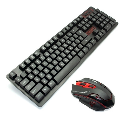 KIT GAMER TECLADO Y MOUSE INALAMBRICO 2.4G HK6500