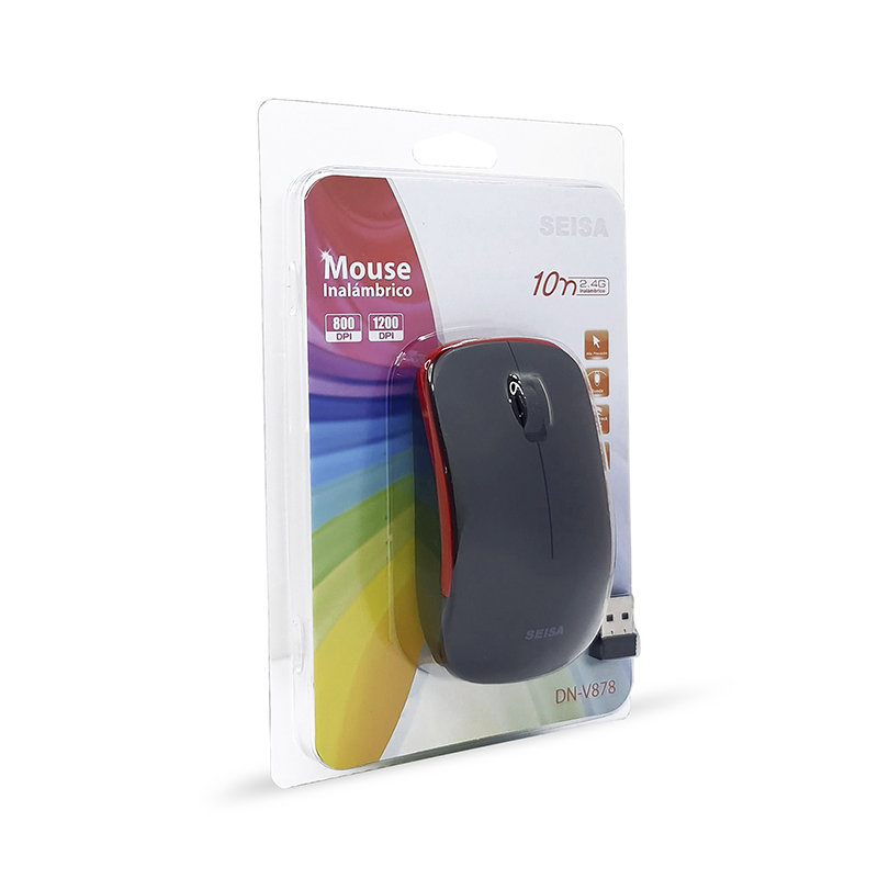 SEISA MOUSE INALAMBRICO 2.4G DN-V878 / 800DPI / 1200DPI