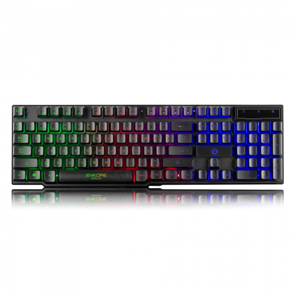 ENKORE TECLADO GAMER BRAIN ENK603 USB LED RAINBOW