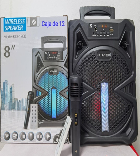 KTX PARLANTE 8 PULG BLUETOOTH + MICROFONO + CONTROL KTX-1300