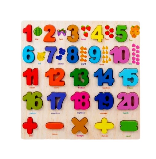 ROMPECABEZA C/ENCAJE NUMEROS 30x30 KK0022