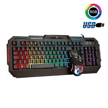 HALION KIT GAMER TORNADO HA-818C TECLADO + MOUSE