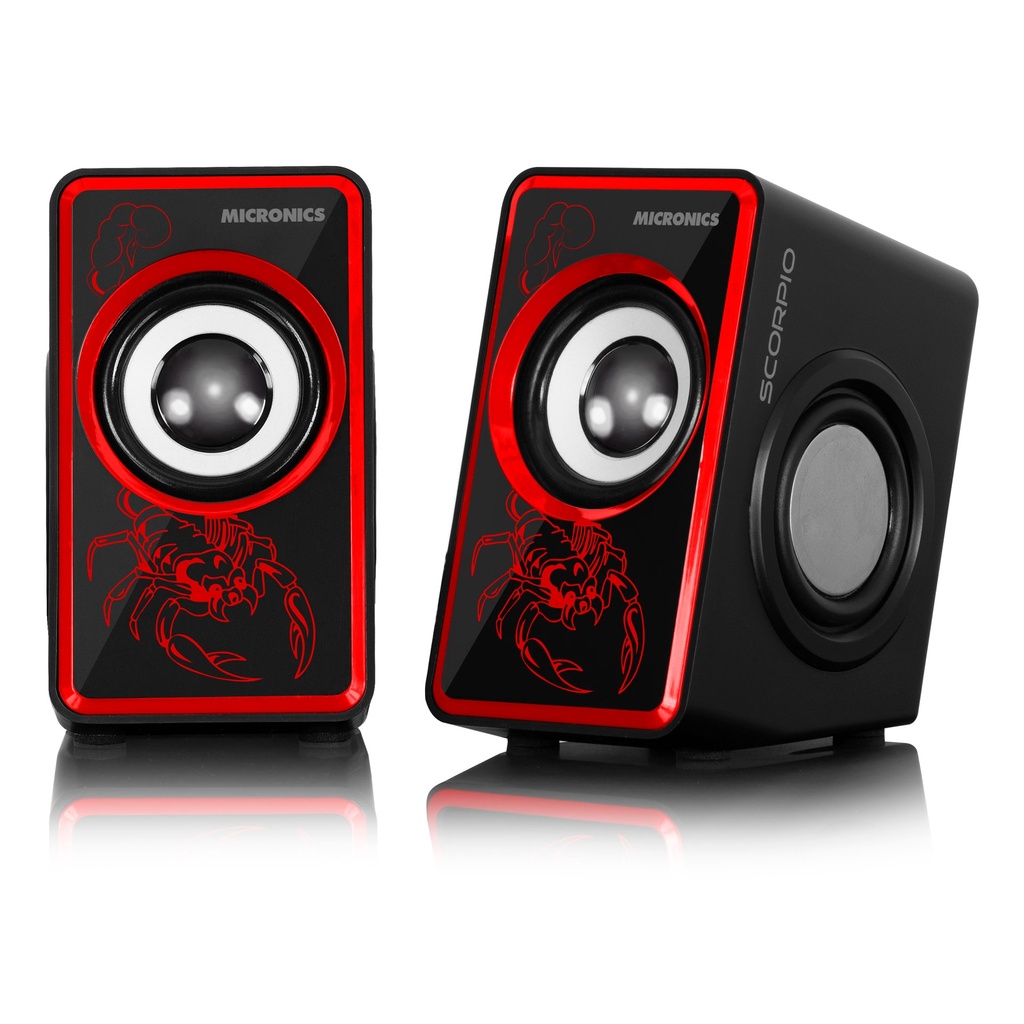 MICRONICS PARLANTE GAMER 2.0 SCORPIO MIC S312+ USB 2PULG