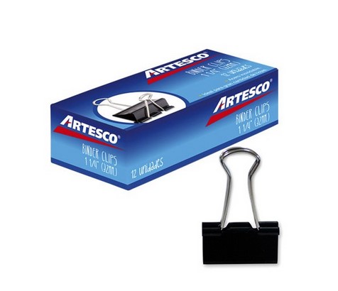 ARTESCO BINDER CLIPS 1 1/4" 32MM CJX12