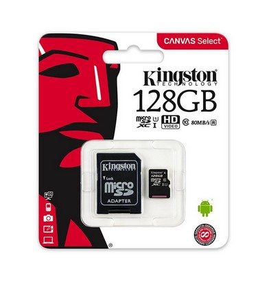 KINGSTON MEMORIA SD MICROSDXC 128GB 100MB/S CON ADAPTADOR SD