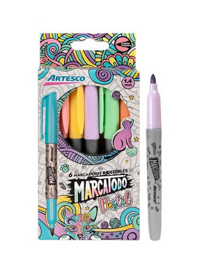 ARTESCO MARCADOR/INDEL COL PASTEL X6