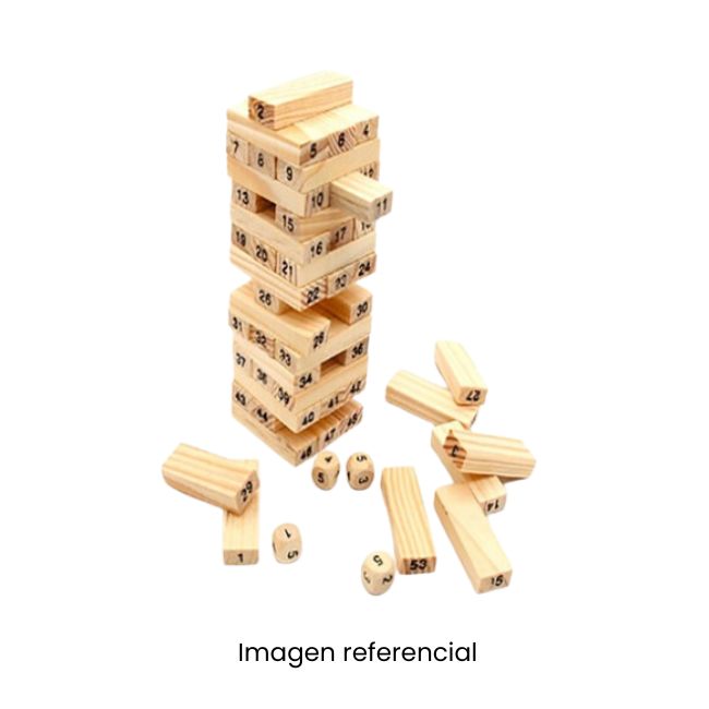 JENGA MADERA NATURAL 48 PCS