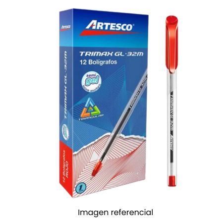 ARTESCO BOLIGRAFO TRIMAX GL-32M TREND ROJO XUND