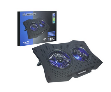 CYBERCOOL COOLER LAPTOP GAMER HA-77 BLUE 2VENTIL