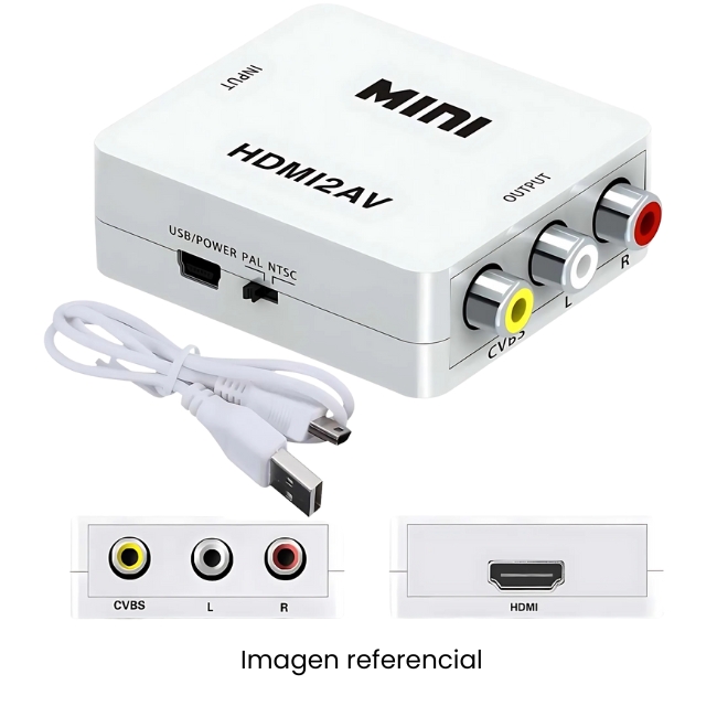 ADAPTADOR HDMI A RCA 1080P (HDMI2AV)