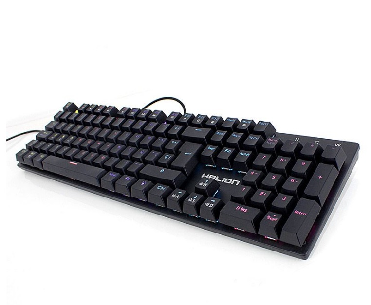 HALION TECLADO MECANICO GAMER HA-K911 CASTOR BLUE RAINBOW