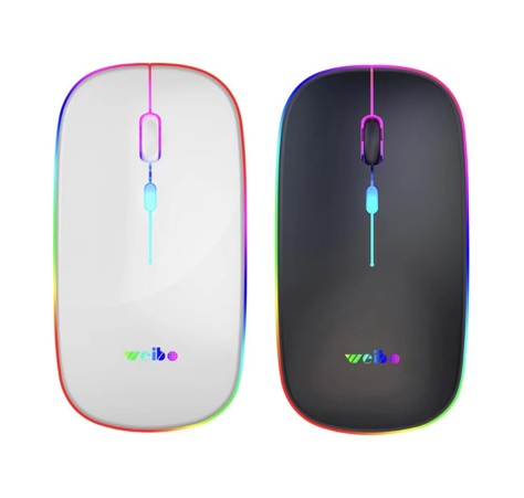 WEIBO MOUSE DELGADO RF-6800B RECARGABLE LED RGB