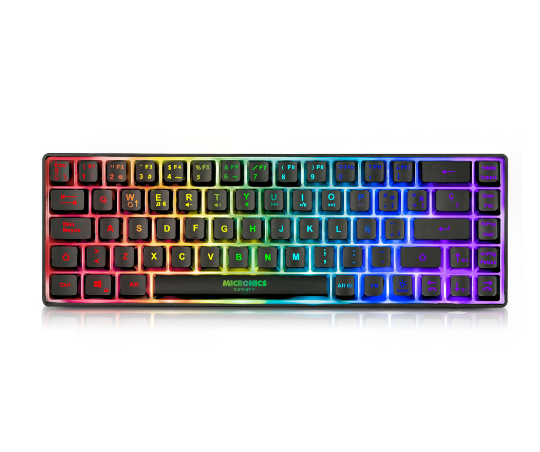 MICRONICS TECLADO GAMER INFINITY MIC K721 USB RAINBOW 60% SLIM